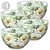KIT 4 Bowls Tigela Japonesa Cumbuca de Porcelana Açai 500 ml Pintada à Mão ROSAS BRANCA - Imagem 1