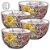 KIT 4 Bowls Tigela Japonesa Cumbuca de Porcelana Açai 500 ml Pintada à Mão ROSAS AMARELA ROSA BRANCA - Imagem 1
