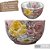 KIT 4 Bowls Tigela Japonesa Cumbuca de Porcelana Açai 500 ml Pintada à Mão ROSAS AMARELA ROSA BRANCA - Imagem 2