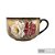 Caneca Jumbo Consume Porcelana Xícara Grande Sopa Cereal 750 ml ROSAS BRANCA VERMELHA - Imagem 1