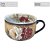 Caneca Jumbo Consume Porcelana Xícara Grande Sopa Cereal 750 ml ROSAS BRANCA VERMELHA - Imagem 3