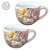 KIT 2 Caneca Jumbo 500 ml Consumê de Porcelana Xícara Grande Pintada à Mão ROSAS BRANCA ROSA AMARELA - Imagem 1