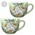 KIT 2 Caneca Jumbo 500 ml Consumê de Porcelana Xícara Grande Pintada à Mão ROSAS BRANCA - Imagem 1