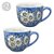 KIT 2 Caneca Jumbo 500 ml Consumê de Porcelana Xícara Grande Pintada à Mão MARGARIDAS BRANCAS - Imagem 1