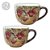 KIT 2 Caneca Jumbo 500 ml Consumê de Porcelana Xícara Grande Pintada à Mão FRUTAS CEREJAS VERMELHAS - Imagem 1