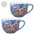 KIT 2 Caneca Jumbo 500 ml Consumê de Porcelana Xícara Grande Pintada à Mão AZALEIA SILVESTRE ROSA - Imagem 1
