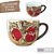 KIT 3 Canecas Jumbo 500 ml Consumê de Porcelana Xícara Grande Pintada à Mão FRUTAS VERMELHAS - Imagem 2