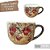 Caneca Jumbo Porcelana Xícara Grande Sopa Cereal 500 ml Pintada à Mão FRUTAS CEREJAS VERMELHAS - Imagem 2