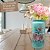 Vaso de Porcelana para Flores Jarro de Louça Grande Tucano 19 cm Pintado à Mão FLORAL AZALEIAS SILVESTRE ROSA - Imagem 5