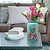 Vaso de Porcelana para Flores Jarro de Louça Grande Tucano 19 cm Pintado à Mão FLORAL AZALEIAS SILVESTRE ROSA - Imagem 4