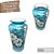 Vaso de Porcelana para Flores Jarro de Louça Grande Pavão 19 cm Pintado à Mão FLORAL AZALEIA BRANCA - Imagem 2