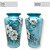 Vaso de Porcelana para Flores Jarro de Louça Grande Pavão 19 cm Pintado à Mão FLORAL AZALEIA BRANCA - Imagem 3