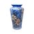 Vaso de Porcelana para Flores Jarro de Louça Grande Pavão 19 cm Pintado à Mão FLORAL ROSAS BRANCA ROSA - Imagem 1