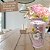 Vaso de Porcelana para Flores Jarro de Louça Grande Pavão 19 cm Pintado à Mão FLORAL ROSAS BRANCA ROSA AMARELA - Imagem 5