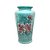 Vaso de Porcelana para Flores Jarro de Louça Grande Pavão 19 cm Pintado à Mão FLORAL AZALEIAS SILVESTRE ROSA - Imagem 1