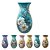 Vaso de Porcelana para Flores Jarro de Louça Grande Ampulheta 19 cm Pintado à Mão FLORAL AZALEIA BRANCA - Imagem 6