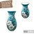 Vaso de Porcelana para Flores Jarro de Louça Grande Ampulheta 19 cm Pintado à Mão FLORAL AZALEIA BRANCA - Imagem 2