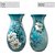 Vaso de Porcelana para Flores Jarro de Louça Grande Ampulheta 19 cm Pintado à Mão FLORAL AZALEIA BRANCA - Imagem 3