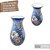 Vaso de Porcelana para Flores Jarro de Louça Grande Ampulheta 19 cm Pintado à Mão FLORAL ROSAS BRANCA ROSA - Imagem 2