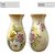 Vaso de Porcelana para Flores Jarro de Louça Grande Ampulheta 19 cm Pintado à Mão FLORAL AZALEIAS BRANCA AMARELA ROSA - Imagem 3