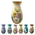 Vaso de Porcelana para Flores Jarro de Louça Grande Ampulheta 19 cm Pintado à Mão FLORAL AZALEIAS BRANCA AMARELA ROSA - Imagem 6