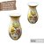 Vaso de Porcelana para Flores Jarro de Louça Grande Ampulheta 19 cm Pintado à Mão FLORAL AZALEIAS BRANCA AMARELA ROSA - Imagem 2