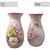 Vaso de Porcelana para Flores Jarro de Louça Grande Ampulheta 19 cm Pintado à Mão FLORAL ROSAS BRANCA ROSA AMARELA - Imagem 3
