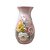 Vaso de Porcelana para Flores Jarro de Louça Grande Ampulheta 19 cm Pintado à Mão FLORAL ROSAS BRANCA ROSA AMARELA - Imagem 1
