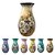 Vaso de Porcelana para Flores Jarro de Louça Grande Ampulheta 19 cm Pintado à Mão FLORAL MARGARIDAS BRANCA - Imagem 6