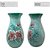 Vaso de Porcelana para Flores Jarro de Louça Grande Ampulheta 19 cm Pintado à Mão FLORAL AZALEIAS SILVESTRE ROSA - Imagem 3