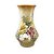 Vaso de Porcelana para Flores Jarro de Louça Grande Oriental 19 cm Pintado à Mão FLORAL AZALEIAS BRANCA AMARELA ROSA - Imagem 1