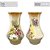 Vaso de Porcelana para Flores Jarro de Louça Grande Oriental 19 cm Pintado à Mão FLORAL AZALEIAS BRANCA AMARELA ROSA - Imagem 3