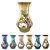 Vaso de Porcelana para Flores Jarro de Louça Grande Oriental 19 cm Pintado à Mão FLORAL AZALEIAS BRANCA AMARELA ROSA - Imagem 6