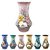 Vaso de Porcelana para Flores Jarro de Louça Grande Oriental 19 cm Pintado à Mão FLORAL ROSAS BRANCA ROSA AMARELA - Imagem 6