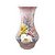 Vaso de Porcelana para Flores Jarro de Louça Grande Oriental 19 cm Pintado à Mão FLORAL ROSAS BRANCA ROSA AMARELA - Imagem 1