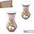 Vaso de Porcelana para Flores Jarro de Louça Grande Oriental 19 cm Pintado à Mão FLORAL ROSAS BRANCA ROSA AMARELA - Imagem 2