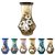 Vaso de Porcelana para Flores Jarro de Louça Grande Oriental 19 cm Pintado à Mão FLORAL MARGARIDAS BRANCA - Imagem 6