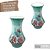 Vaso de Porcelana para Flores Jarro de Louça Grande Oriental 19 cm Pintado à Mão FLORAL AZALEIAS SILVESTRE ROSA - Imagem 2