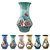 Vaso de Porcelana para Flores Jarro de Louça Grande Oriental 19 cm Pintado à Mão FLORAL AZALEIAS SILVESTRE ROSA - Imagem 6