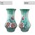 Vaso de Porcelana para Flores Jarro de Louça Grande Oriental 19 cm Pintado à Mão FLORAL AZALEIAS SILVESTRE ROSA - Imagem 3