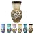 Vaso de Porcelana para Flores Jarro de Louça Grande Abacaxi 19 cm Pintado à Mão FLORAL MARGARIDAS BRANCA - Imagem 6