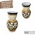 Vaso de Porcelana para Flores Jarro de Louça Grande Abacaxi 19 cm Pintado à Mão FLORAL MARGARIDAS BRANCA - Imagem 2