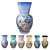 Vaso de Porcelana para Flores Jarro de Louça Grande Abacaxi 19 cm Pintado à Mão FLORAL ROSAS BRANCA ROSA - Imagem 6