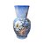 Vaso de Porcelana para Flores Jarro de Louça Grande Abacaxi 19 cm Pintado à Mão FLORAL ROSAS BRANCA ROSA - Imagem 1