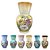 Vaso de Porcelana para Flores Jarro de Louça Grande Abacaxi 19 cm Pintado à Mão FLORAL AZALEIAS BRANCA AMARELA ROSA - Imagem 6