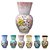 Vaso de Porcelana para Flores Jarro de Louça Grande Abacaxi 19 cm Pintado à Mão FLORAL ROSAS BRANCA ROSA AMARELA - Imagem 6