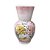 Vaso de Porcelana para Flores Jarro de Louça Grande Abacaxi 19 cm Pintado à Mão FLORAL ROSAS BRANCA ROSA AMARELA - Imagem 1