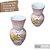 Vaso de Porcelana para Flores Jarro de Louça Grande Abacaxi 19 cm Pintado à Mão FLORAL ROSAS BRANCA ROSA AMARELA - Imagem 2