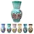 Vaso de Porcelana para Flores Jarro de Louça Grande Abacaxi 19 cm Pintado à Mão FLORAL AZALEIAS SILVESTRE ROSA - Imagem 6