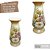 Vaso de Porcelana para Flores Jarro de Louça Grande Delgado 19 cm Pintado à Mão FLORAL AZALEIAS BRANCA AMARELA ROSA - Imagem 3